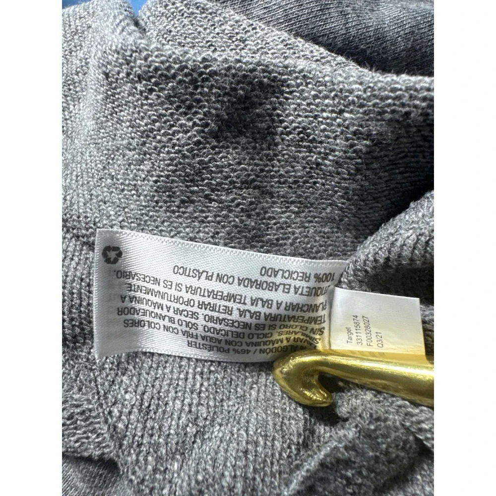 Wild Fable Heather Grey Cropped Polo Sweatshirt‎ Womens Medium NWT 331115874 - Picture 5 of 9